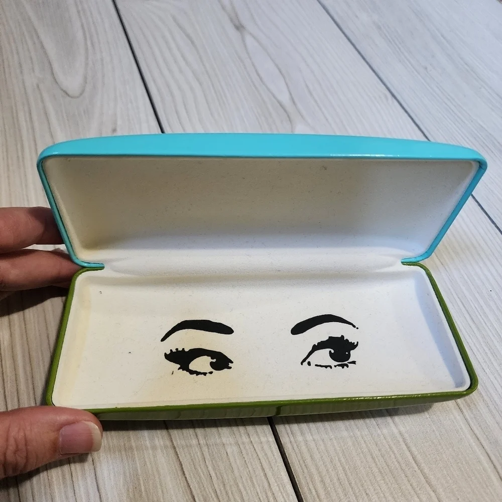 Kate Spade Turquoise Blue and Green Eyeglass Hard Case